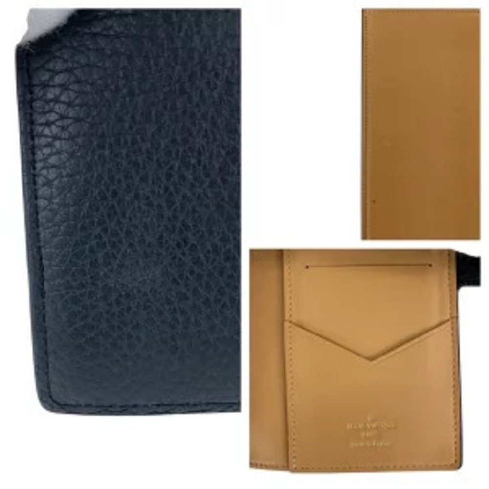 LOUIS VUITTON Vertical Wallet Black Leather Long - Picture 5 of 7